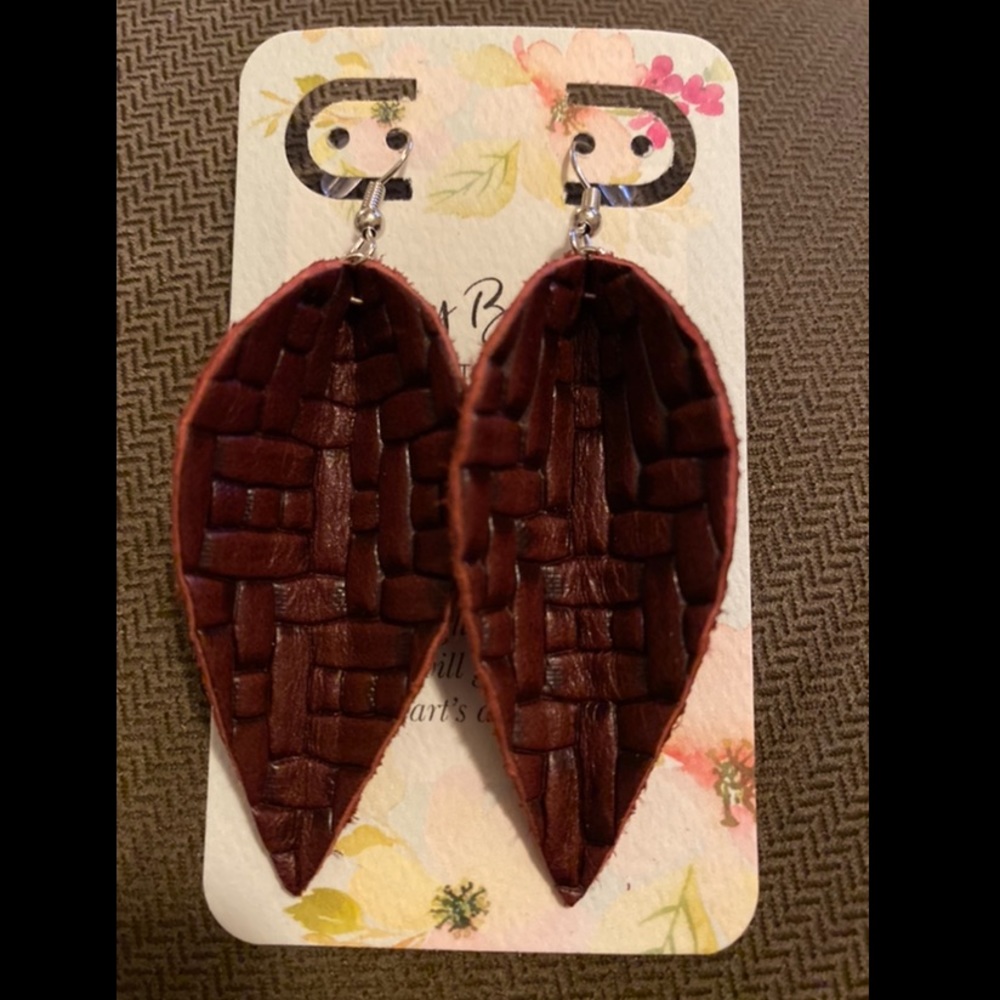 NEW Genuine Leather Earrings